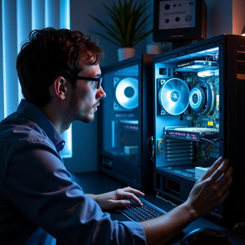 Kỹ thuật viên sửa chữa máy tính
