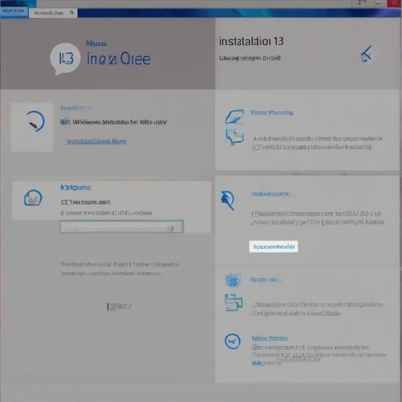 Màn hình cài đặt Windows 13 với các tùy chọn ngôn ngữ và bắt đầu cài đặt.