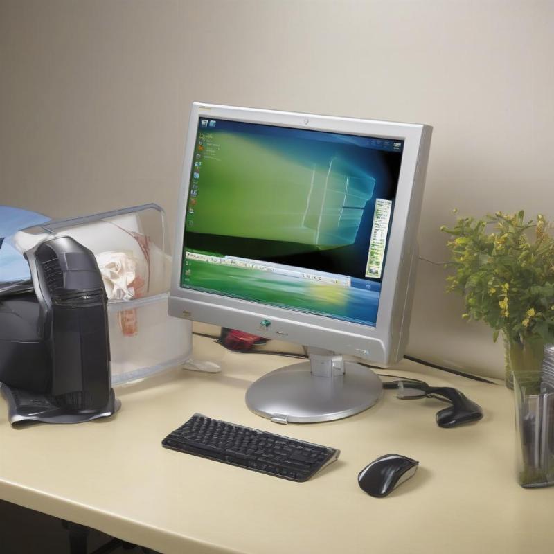 Màn hình desktop Windows 7 sạch sẽ sau khi cài đặt thành công tại nhà TP.HCM, sẵn sàng cho việc tùy chỉnh và sử dụng