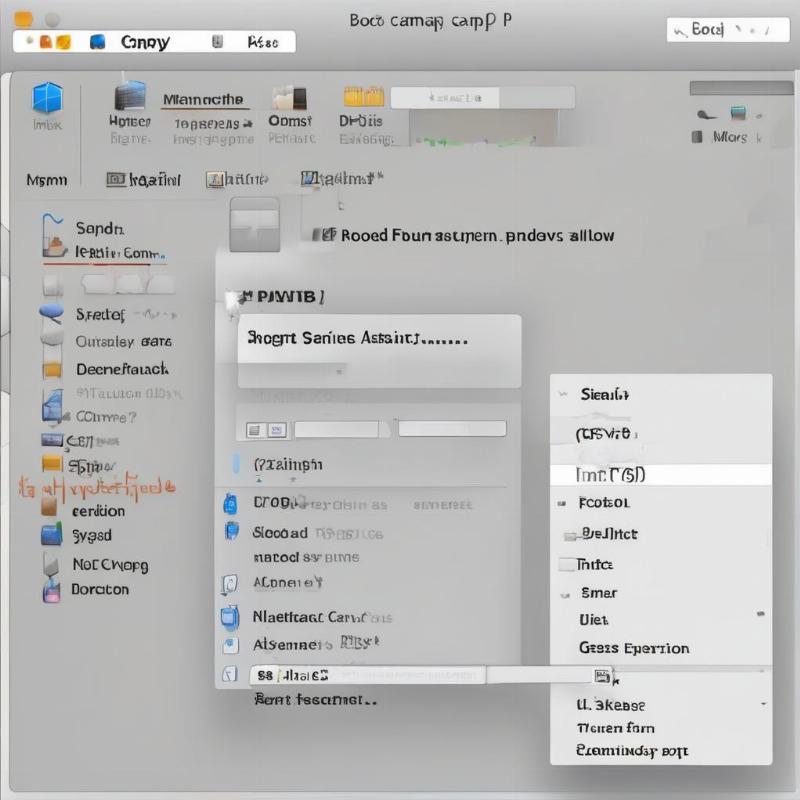 Giao diện Boot Camp Assistant trên Macbook hiển thị các tùy chọn phân vùng ổ cứng cho Windows