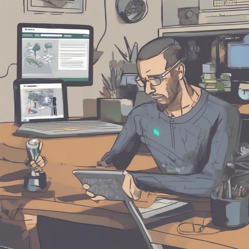 Người đang tìm kiếm và chọn dịch vụ sửa lỗi kết nối mạng máy tính tại nhà uy tín trên máy tính bảng, thể hiện sự cân nhắc và tìm hiểu kỹ lưỡng