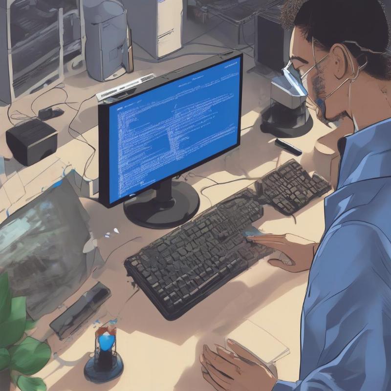 Một người đang cố gắng khắc phục sự cố màn hình xanh khi Cài Windows 11 Pro tại nhà TP.HCM.