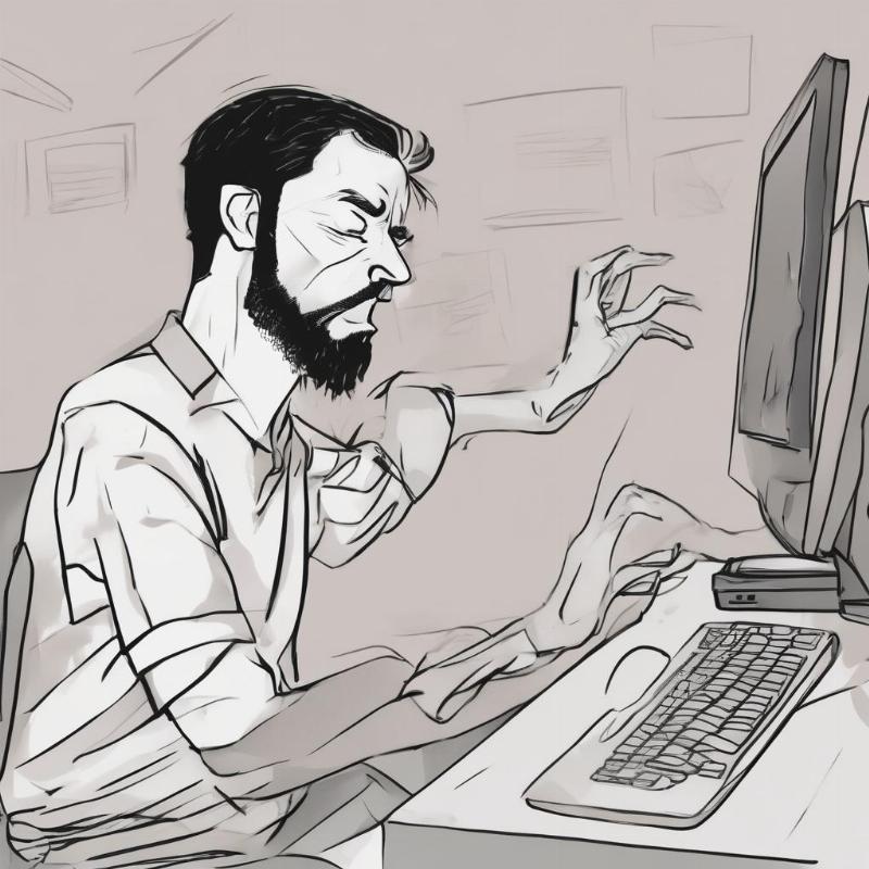 Người dùng thể hiện sự khó chịu với máy tính chạy chậm, gây cản trở công việc