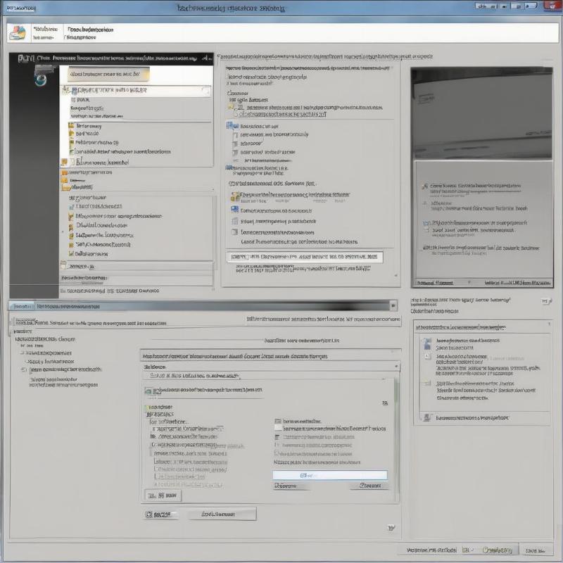Một màn hình máy tính hiển thị các công cụ và cài đặt tối ưu hóa hệ thống như quản lý tác vụ, dọn dẹp ổ đĩa, hoặc cài đặt bảo mật sau khi hoàn tất dịch vụ cài Win online từ xa.