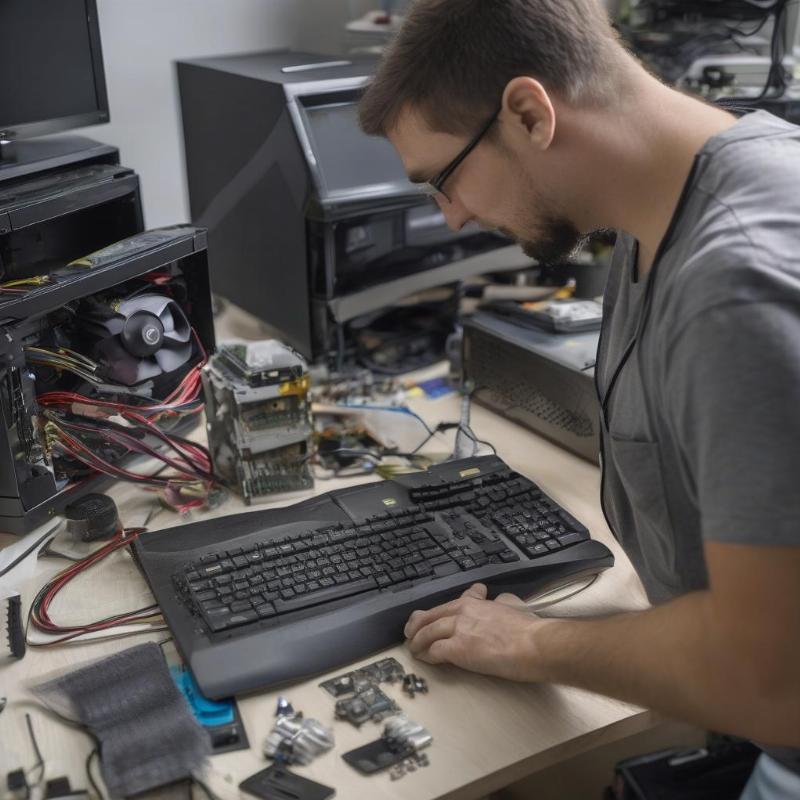 Kỹ thuật viên vệ sinh máy tính tại nhà giúp máy hoạt động trơn tru